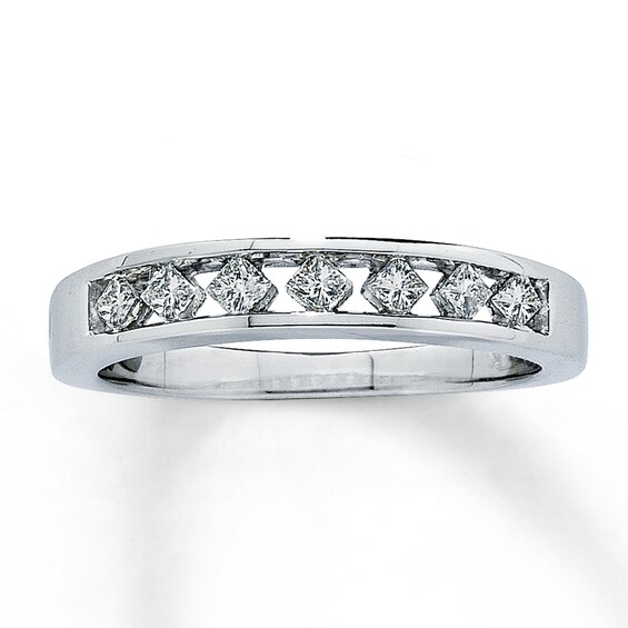 Previously Owned Diamond Anniversary Band 1/4 ct tw Princess-cut14K White Gold