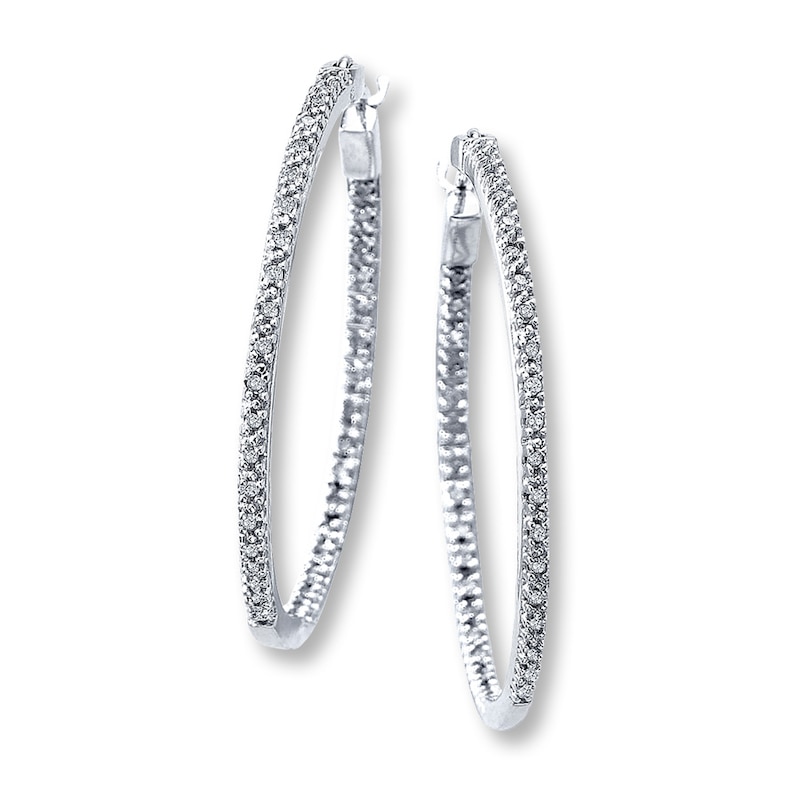 Previously Owned Earrings 1/4 ct tw Diamonds 10K White Gold