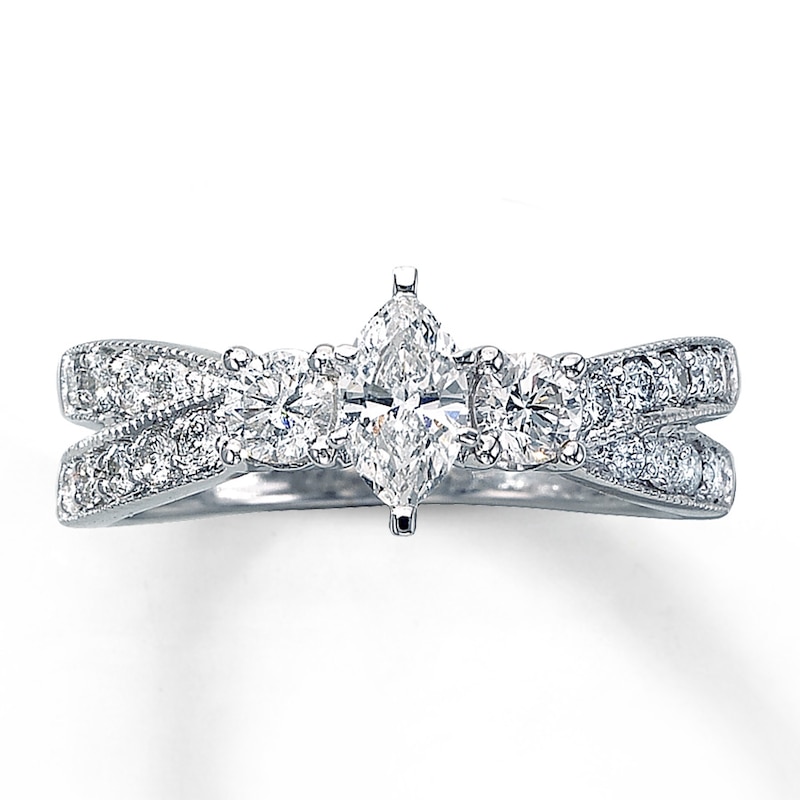 Main Image 1 of Previously Owned Diamond Engagement Ring 1 ct tw 14K White Gold