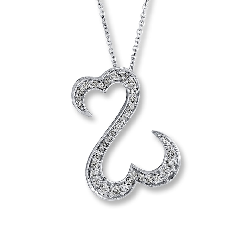 Main Image 1 of Previously Owned Necklace 1/2 ct tw Diamonds 14K White Gold 18&quot;