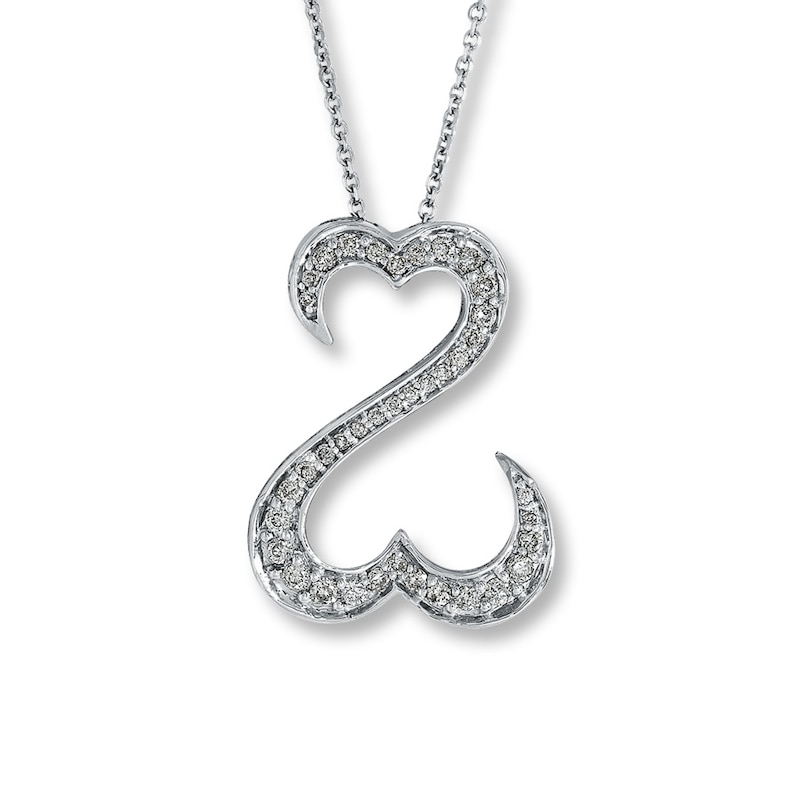 Main Image 2 of Previously Owned Necklace 1/2 ct tw Diamonds 14K White Gold 18&quot;