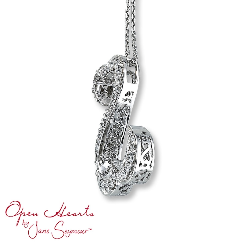 Main Image 3 of Previously Owned Necklace 1/2 ct tw Diamonds 14K White Gold 18&quot;