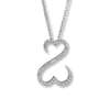 Thumbnail Image 1 of Previously Owned Necklace 1/10 ct tw Diamonds 14K White Gold 18"