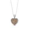 Thumbnail Image 1 of Previously Owned Le Vian Diamond Heart Necklace 1-3/4 ct tw 14K Vanilla Gold 18"