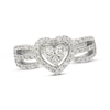 Thumbnail Image 1 of Previously Owned Diamond Heart Ring 1/2 ct tw Round-cut 14K White Gold