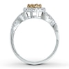 Thumbnail Image 1 of Previously Owned Brown & White Diamond Ring 1/2 ct tw 14K White Gold