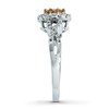 Thumbnail Image 2 of Previously Owned Brown & White Diamond Ring 1/2 ct tw 14K White Gold