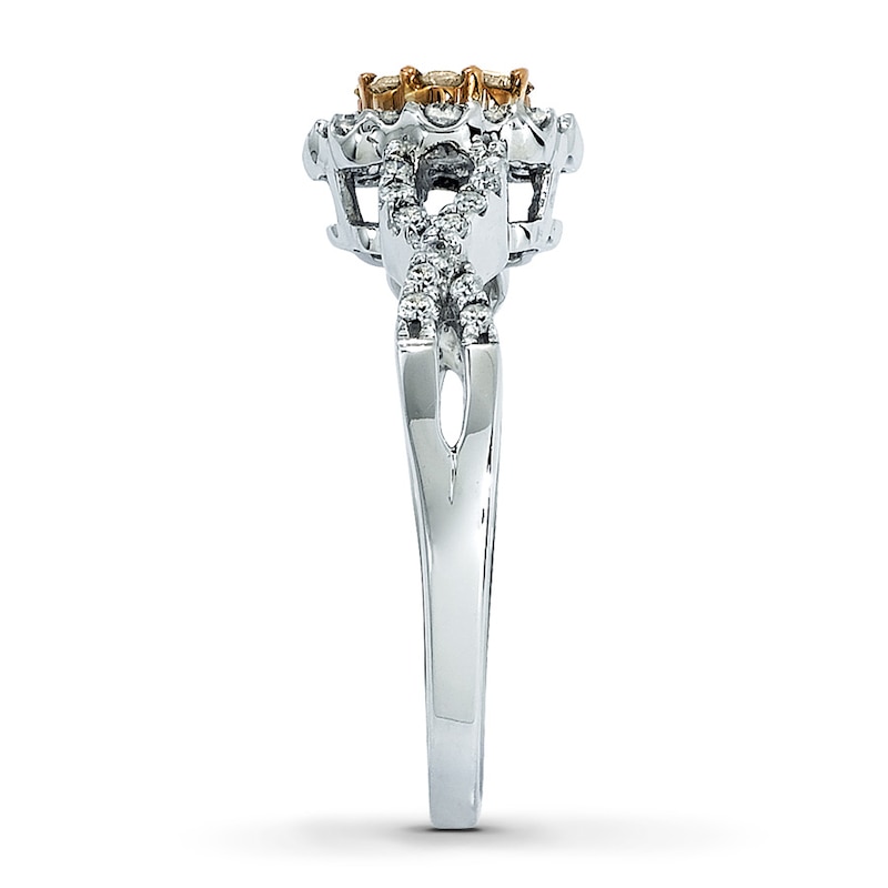 Previously Owned Brown & White Diamond Ring 1/2 ct tw 14K White Gold