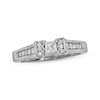 Thumbnail Image 1 of Previously Owned Diamond Engagement Ring 3/8 ct tw Princess & Round-cut 14K White Gold