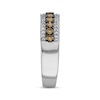Thumbnail Image 2 of Previously Owned Brown & White Diamond Anniversary Band 3/4 ct tw Round-cut 14K White Gold