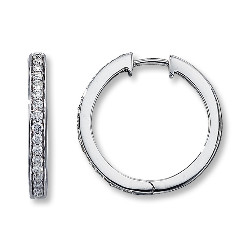 Main Image 1 of Previously Owned Earrings 1/4 ct tw Diamonds 14K White Gold