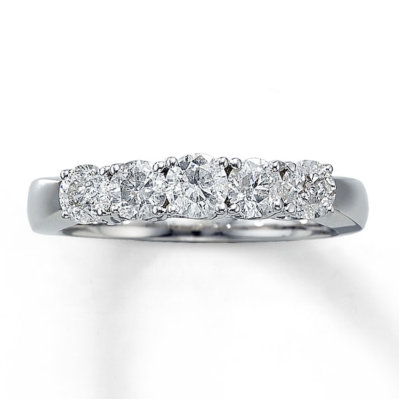 Previously Owned Diamond Anniversary Band 1 ct tw Round-cut 14K White Gold