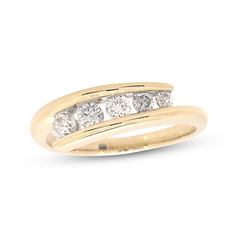 Main Image 1 of Previously Owned Round-Cut Anniversary Ring 1/2 ct tw Diamonds 14K Yellow Gold