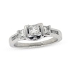 Thumbnail Image 1 of Previously Owned Three-Stone Diamond Ring 1 ct tw Princess-cut 10K White Gold