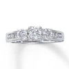 Thumbnail Image 0 of Previously Owned 3-Stone Engagement Ring 1 ct tw Round-cut Diamonds 14K White Gold