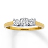 Thumbnail Image 0 of Previously Owned Three-Stone Diamond Ring 1/2 ct tw Round-cut 14K Yellow Gold