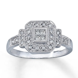 Previously Owned Ring 1/4 ct tw Diamonds 10K White Gold