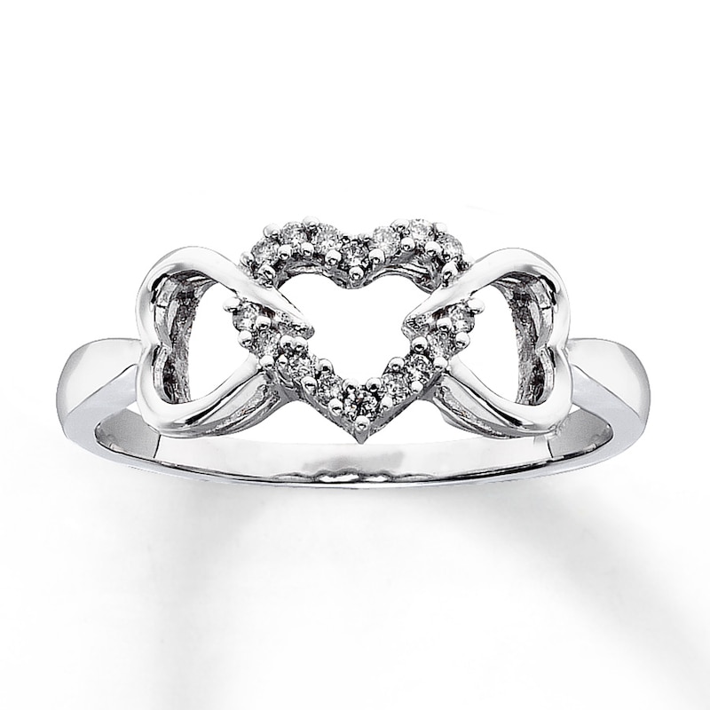 Main Image 1 of Previously Owned Diamond Heart Ring 1/10 ct tw 10K White Gold