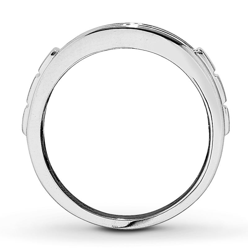 Previously Owned Men's Diamond Wedding Band 1/2 ct tw 10K White Gold
