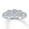Previously Owned 3-Stone Diamond Ring 1/2 ct tw Round-cut 14K White Gold