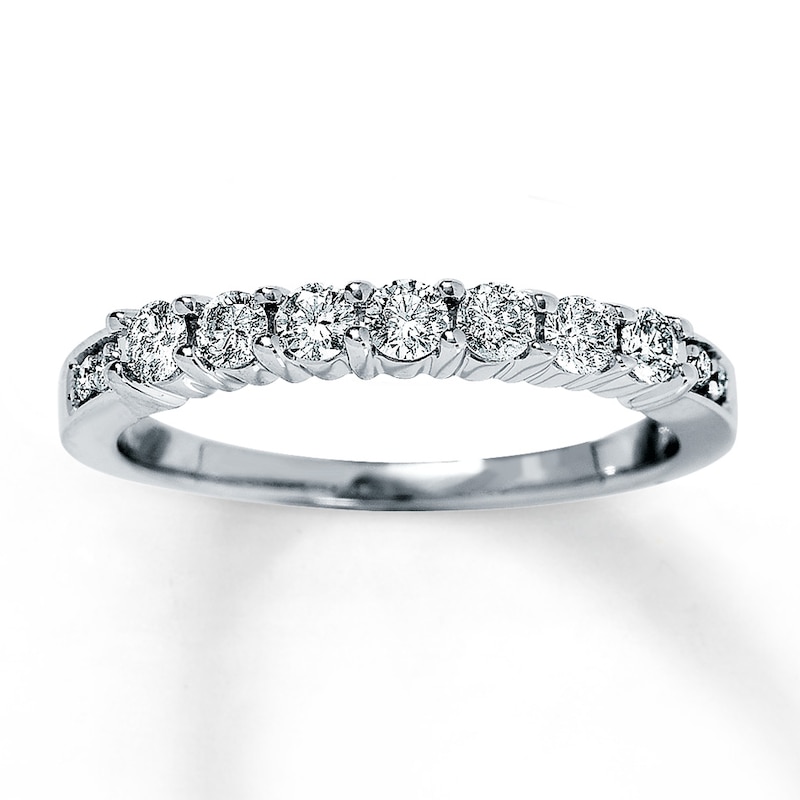 Main Image 1 of Previously Owned Diamond Anniversary Band 1/2 ct tw Round-cut 14K White Gold