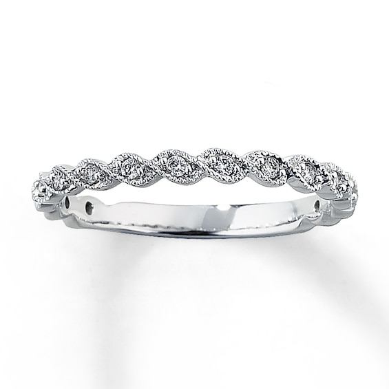 Previously Owned Diamond Anniversary Ring 1/8 ct tw Round-cut 14K White Gold