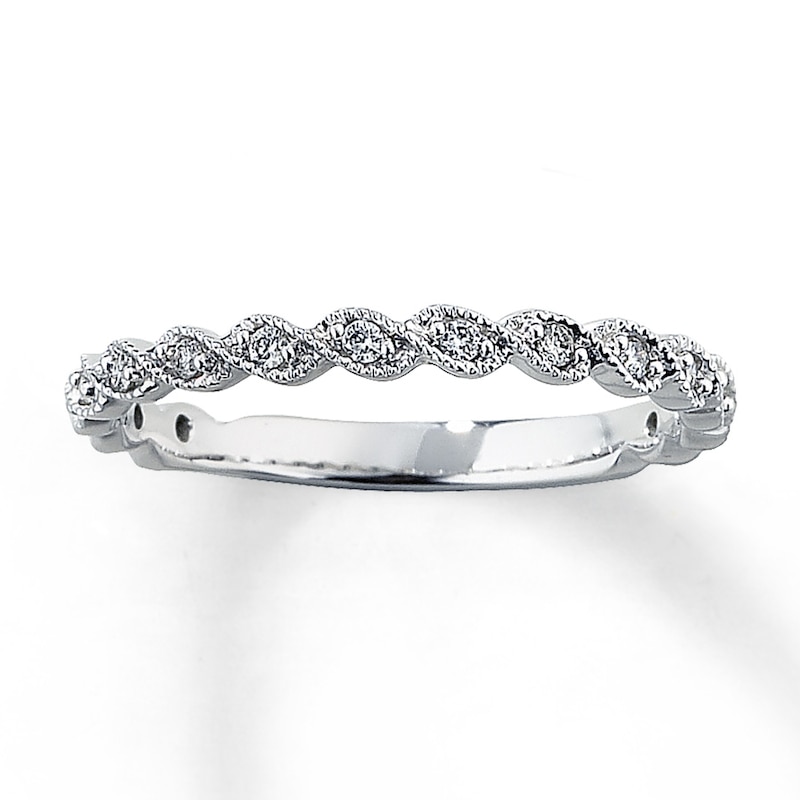 Main Image 1 of Previously Owned Diamond Anniversary Ring 1/8 ct tw Round-cut 14K White Gold