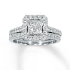 Thumbnail Image 1 of Previously Owned Diamond Bridal Set 1 1/5 ct tw 14K White Gold