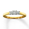 Previously Owned Three-Stone Diamond Ring 1/4 ct tw Round-cut 14K Two-Tone Gold