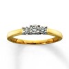 Thumbnail Image 0 of Previously Owned Three-Stone Diamond Ring 1/4 ct tw Round-cut 14K Two-Tone Gold