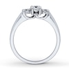 Previously Owned Three-Stone Diamond Ring 1/2 ct tw Round-cut 14K White Gold