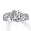 Thumbnail Image 1 of Previously Owned Engagement Ring 5/8 ct tw Round-cut Diamonds 14K White Gold