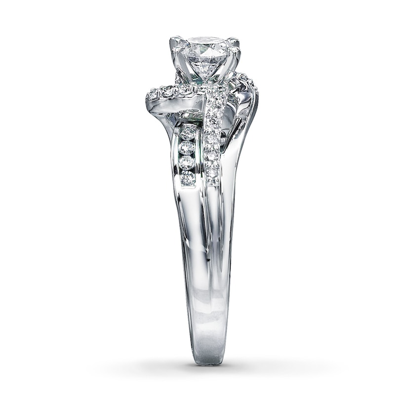 Main Image 3 of Previously Owned Engagement Ring 5/8 ct tw Round-cut Diamonds 14K White Gold
