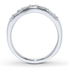 Thumbnail Image 2 of Previously Owned Diamond Band 1/4 ct tw Round & Baguette-Cut 14K White Gold