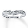 Thumbnail Image 1 of Previously Owned Diamond Contour Ring 1/4 ct tw Round & Baguette 14K White Gold