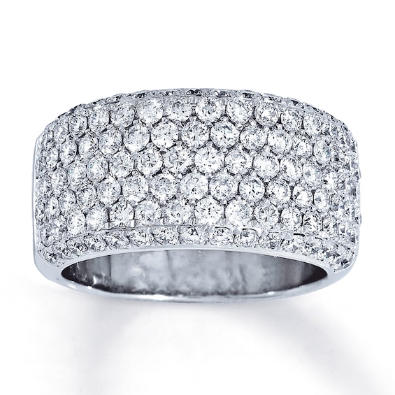 Previously Owned Diamond Anniversary Ring 2 ct tw Round-cut 14K White Gold