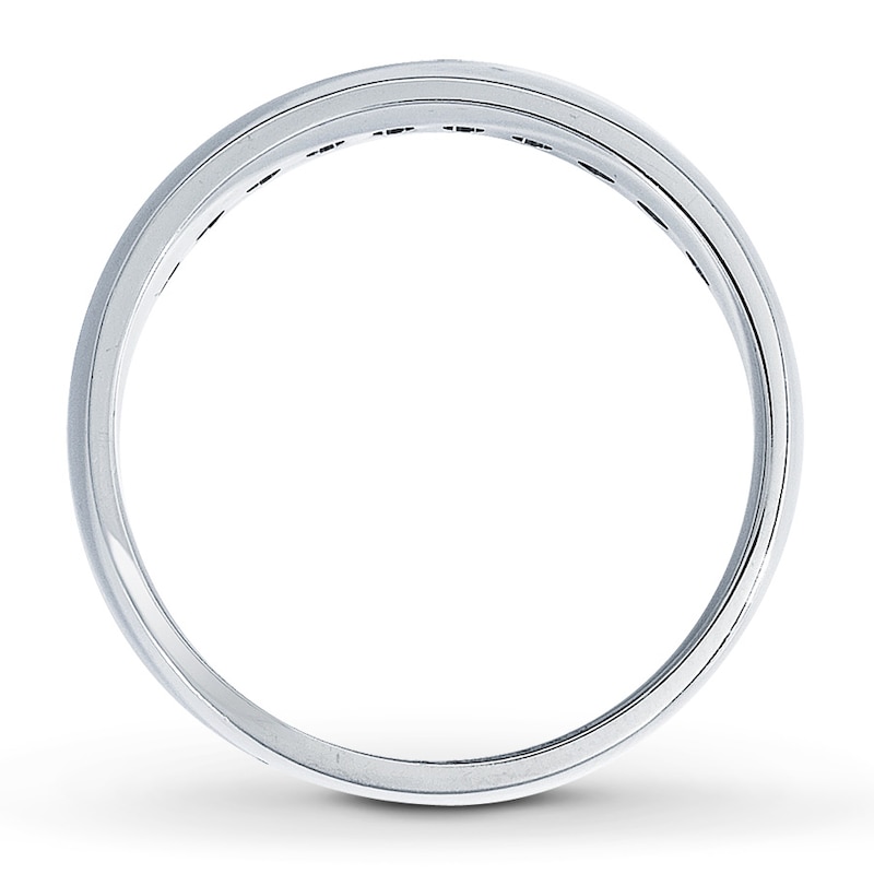 Previously Owned Men's Diamond Wedding Band 1/2 ct tw Round-cut 14K White Gold