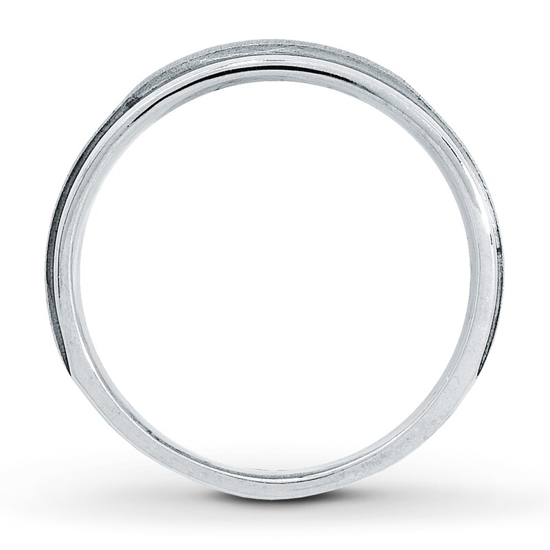 Main Image 2 of Previously Owned Men's Diamond Wedding Band 1/8 Carat tw 14K White Gold