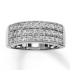 Thumbnail Image 1 of Previously Owned Diamond Anniversary Ring 1 ct tw Round-cut 10K White Gold