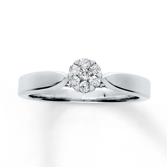 Previously Owned Ring 1/4 ct tw Diamonds 10K White Gold