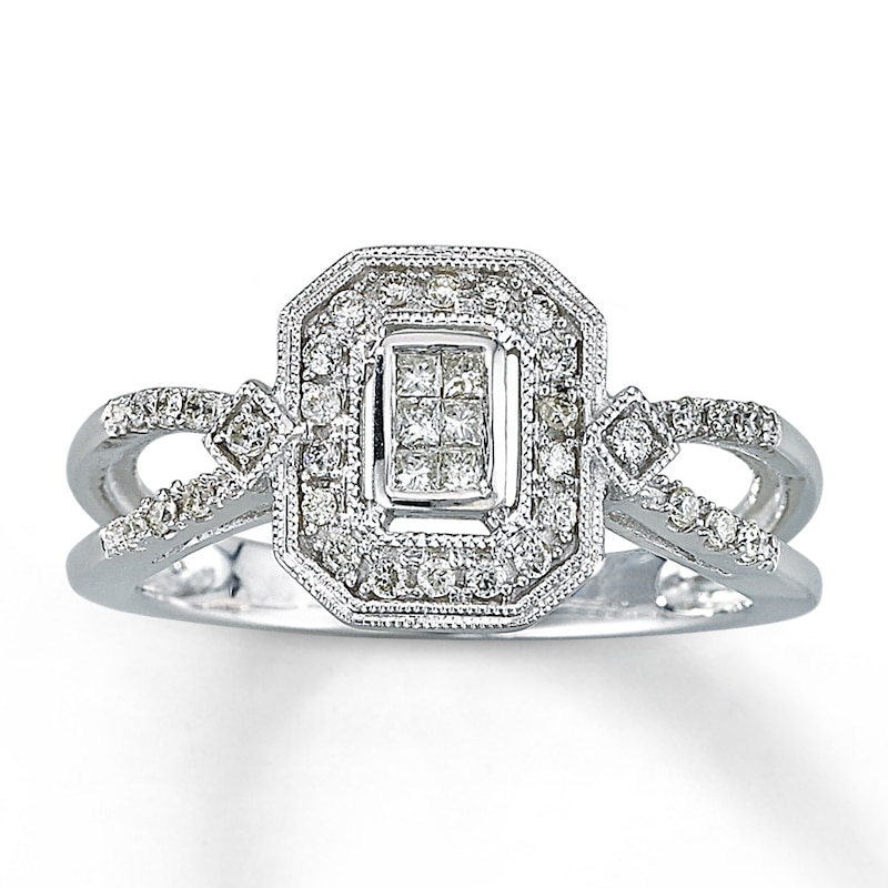 Main Image 1 of Previously Owned Ring 1/4 ct tw Diamonds 10K White Gold