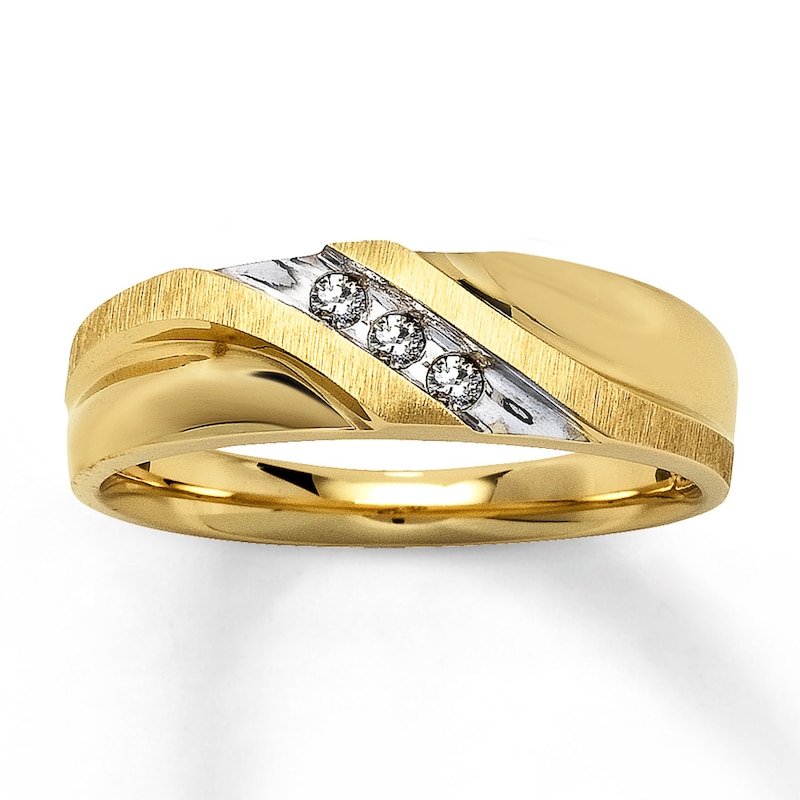 Main Image 1 of Previously Owned Men's Diamond Ring 1/10 ct tw 10K Yellow Gold