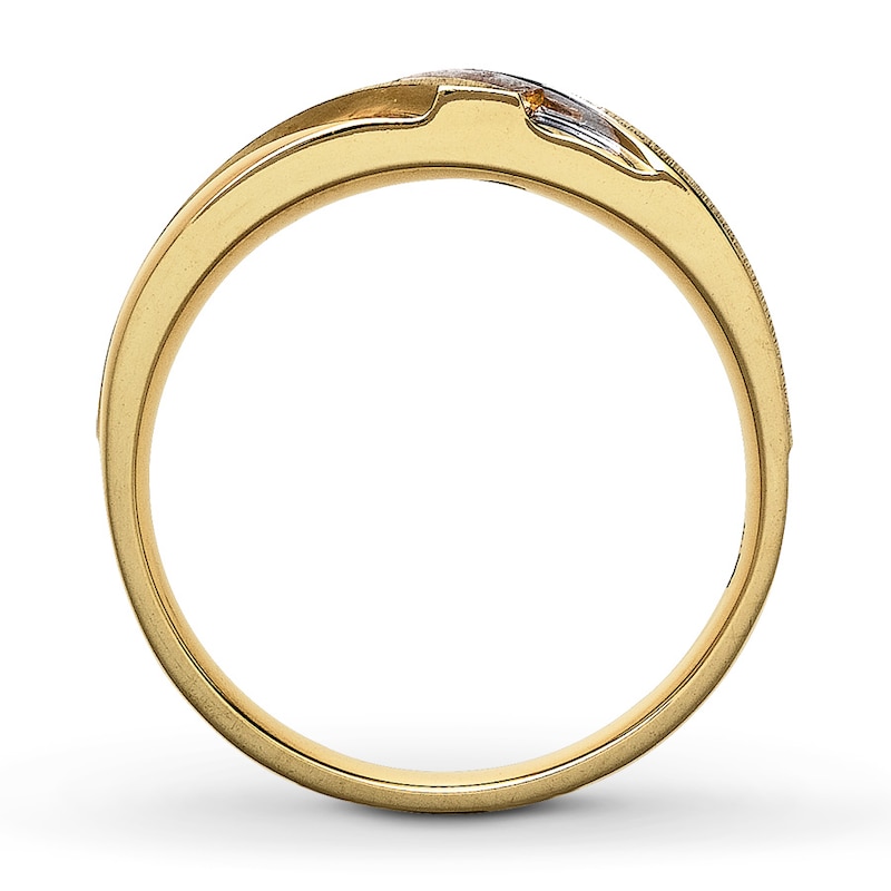 Main Image 2 of Previously Owned Men's Diamond Ring 1/10 ct tw 10K Yellow Gold