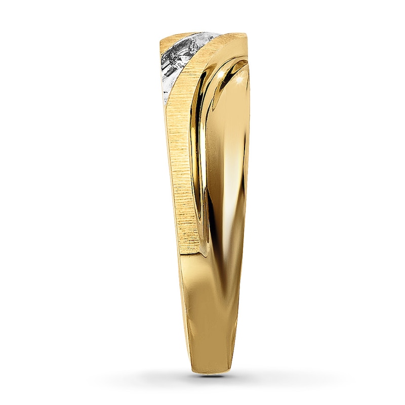 Main Image 3 of Previously Owned Men's Diamond Ring 1/10 ct tw 10K Yellow Gold
