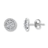 Thumbnail Image 1 of Previously Owned Diamond Stud Earrings 1/2 ct tw 14K White Gold