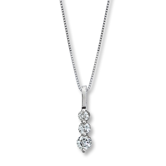 Previously Owned Diamond Necklace 1/3 ct tw 14K White Gold 18"