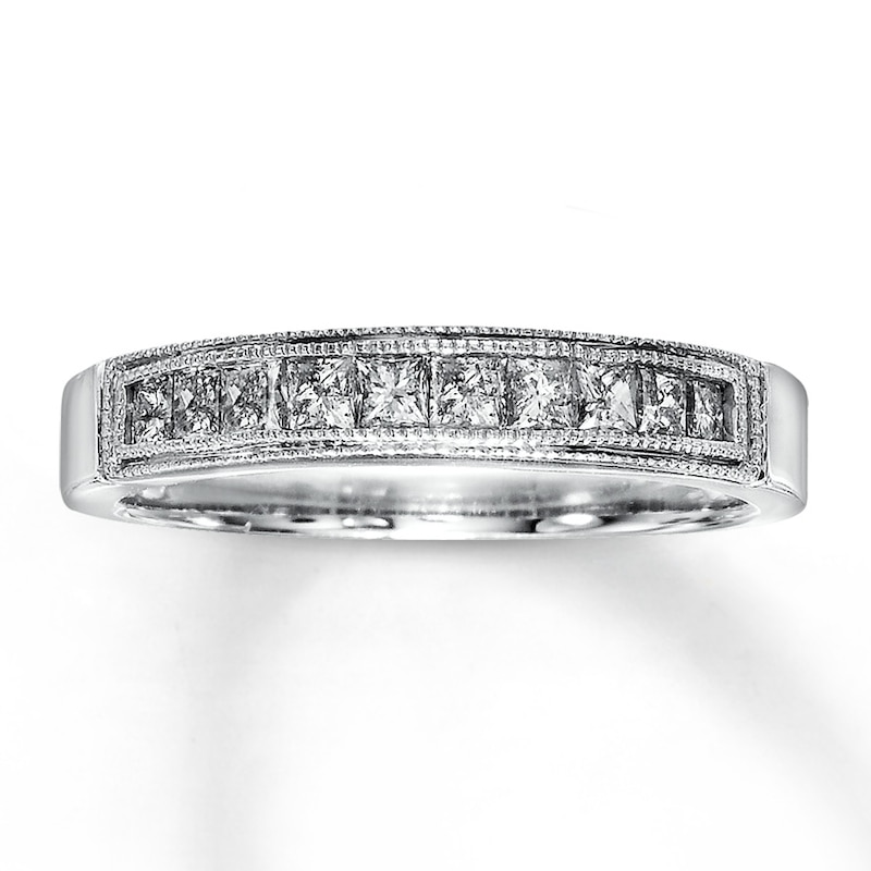 Main Image 1 of Previously Owned Diamond Anniversary Band 3/4 ct tw Princess-cut 14K White Gold