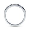 Thumbnail Image 2 of Previously Owned Diamond Anniversary Band 1/2 ct tw Round & Baguette-cut 14K White Gold