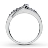 Thumbnail Image 2 of Previously Owned Black & White Diamond Belt Buckle Ring 1/2 ct tw 14K White Gold
