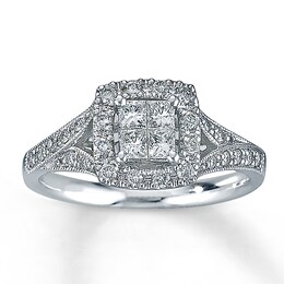 Previously Owned Ring 1/2 ct tw Diamonds 14K White Gold